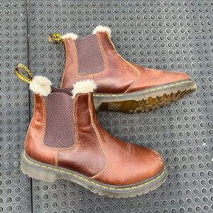 Dr. Martens faux fur lined Chelsea boot